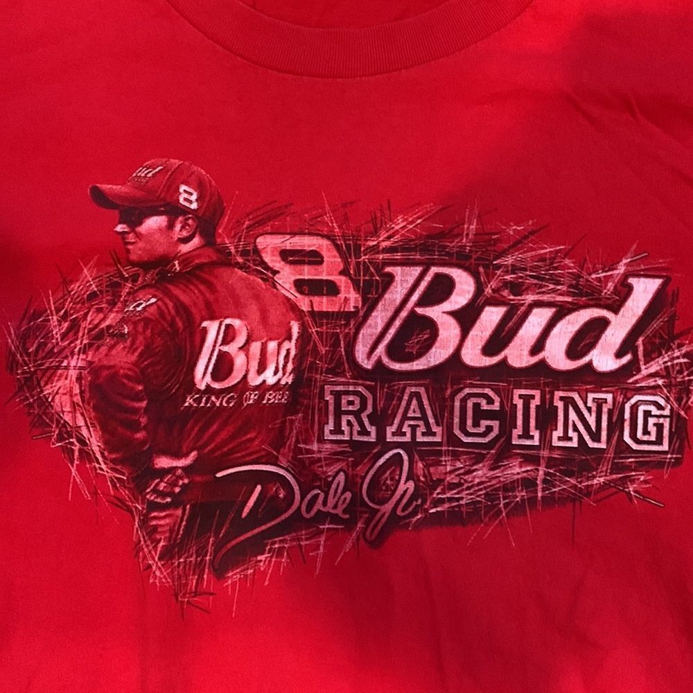 Y2K NASCAR Dale Earnhardt Jr Budweiser‎ Racing T-Shirt - Picture 2 of 5